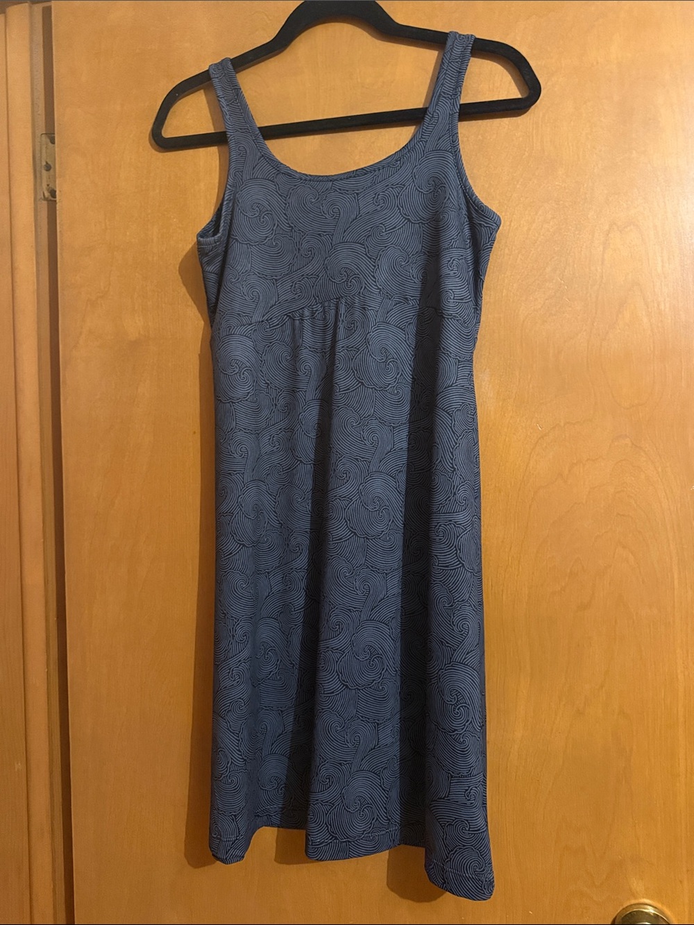 Columbia Black and Gray Swirl Midi Tank Dress